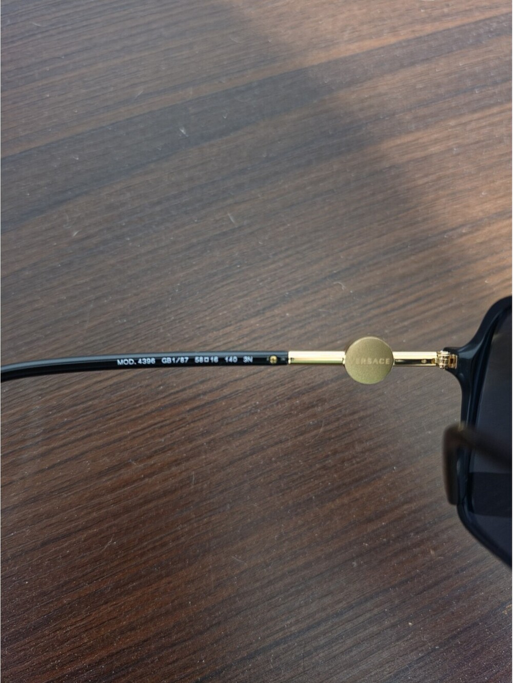 Versace VE4396 GB1/87 Sunglasses Women's Black/Dark Grey Lens Square Shape 58mm - Picture 6 of 9